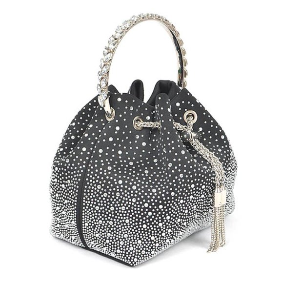 Hollow Rhinestone Evening Bag Elegant Box Clutch Purse  BNWT Wedding Purse Evening Clutch Party Rhinestone Swing Bag
